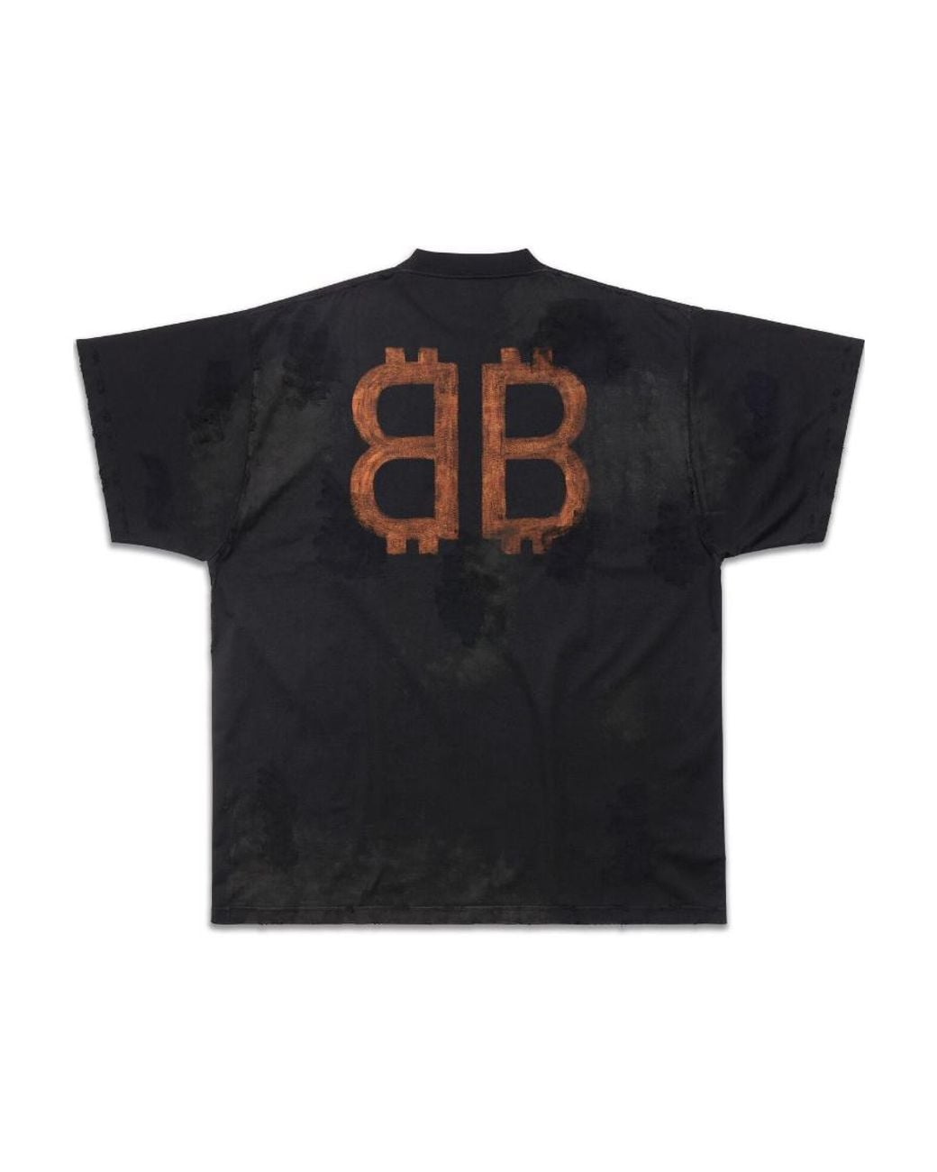 Balenciaga Black T-Shirt Crypto Oversize for men