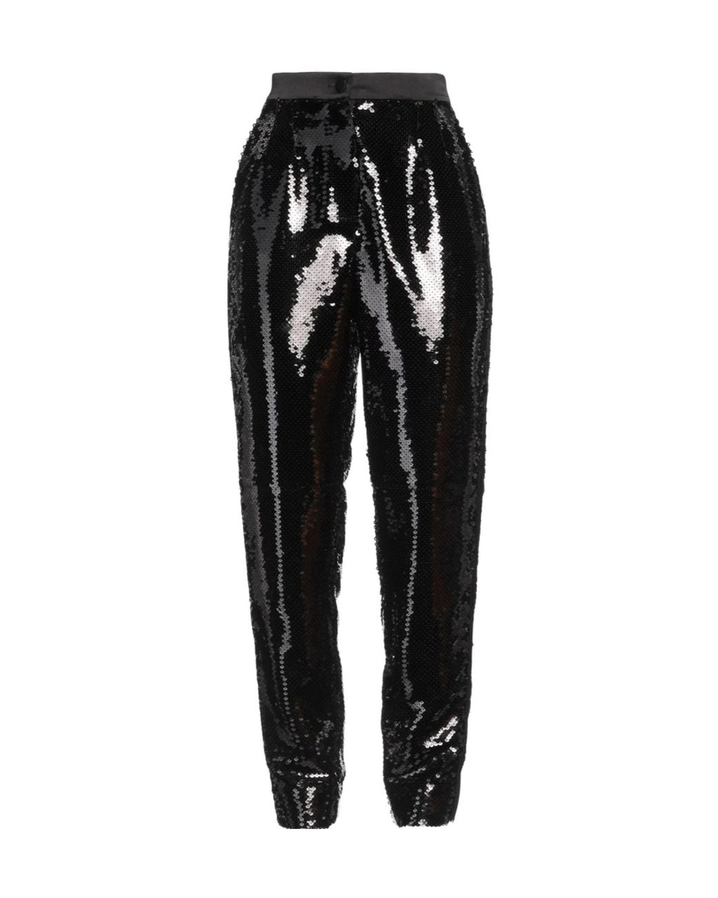 Dolce & Gabbana Black Solid-Color Casual Trousers