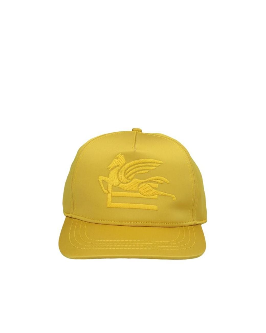 Etro Yellow Logo Embroidered Baseball Cap