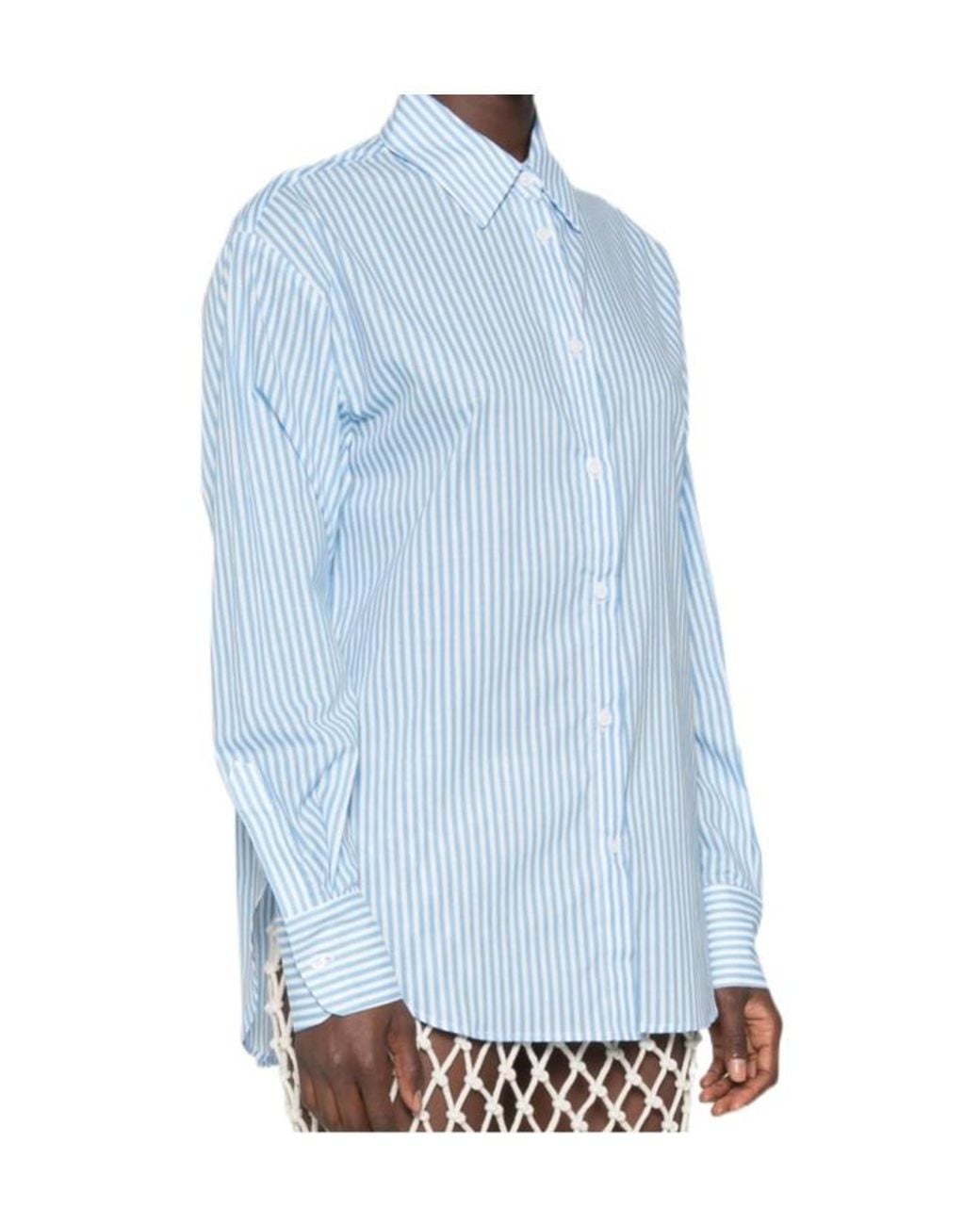 Frankie Shop Blue Long-Sleeved Shirt