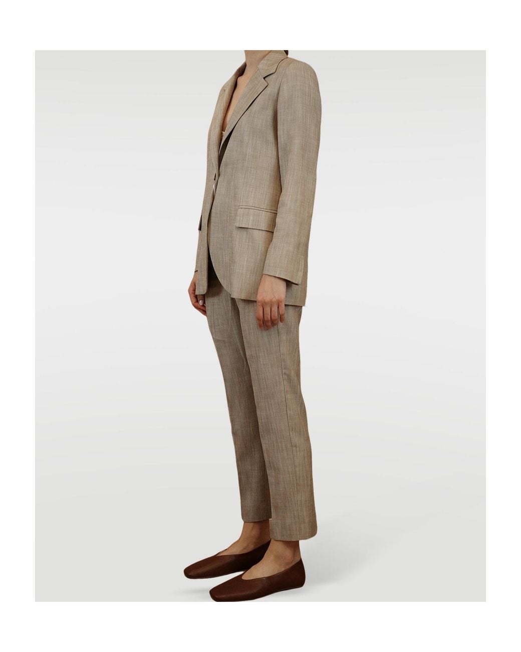 iBlues Natural Single Button Blazer