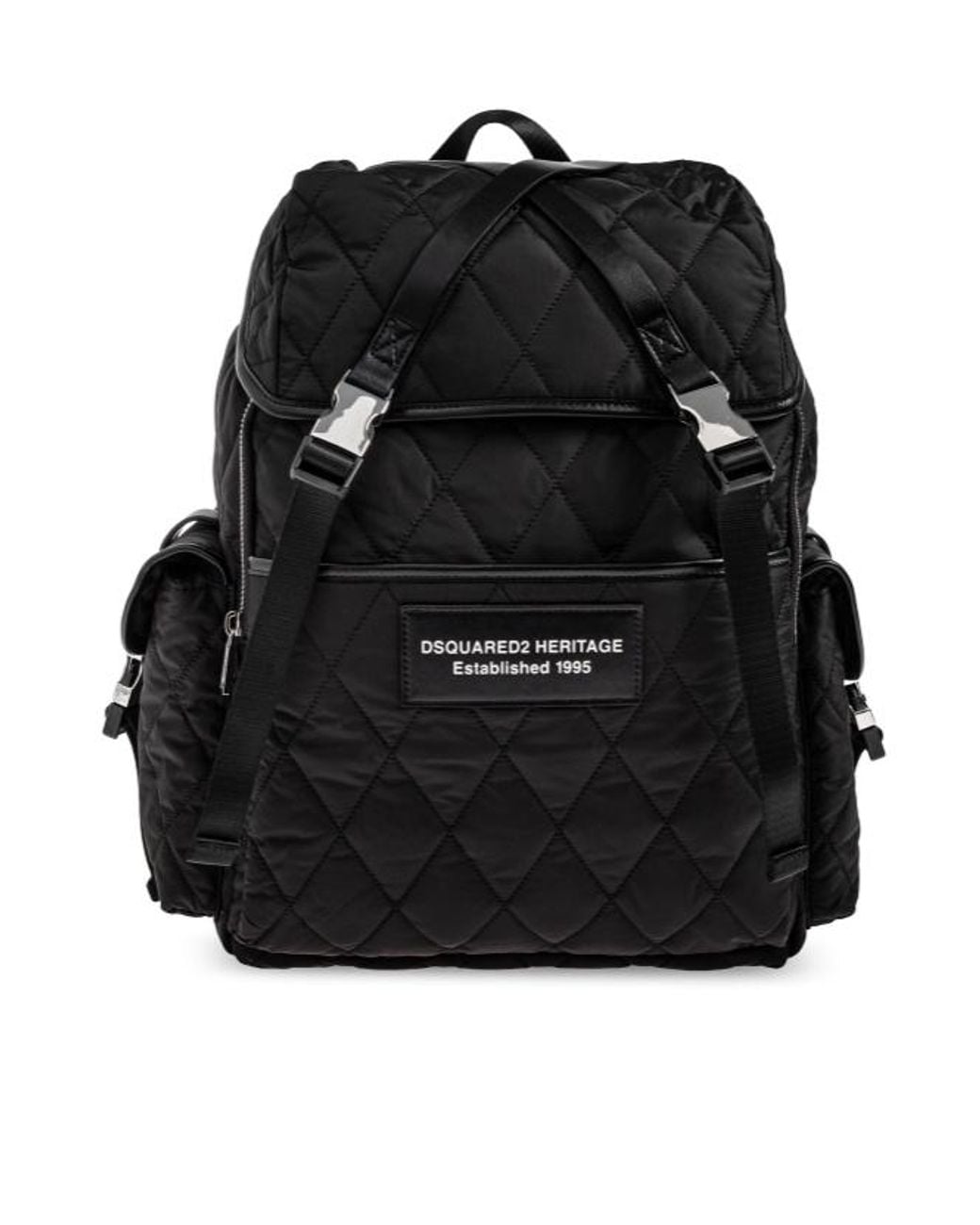 DSquared² Black Heritage Backpack for men