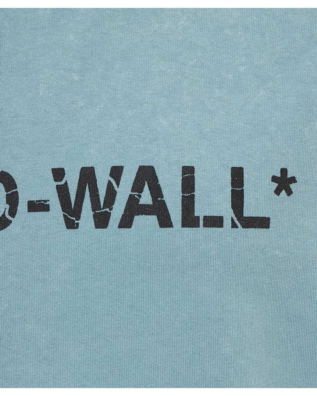 A_COLD_WALL* Blue Overdye Logo-Print T-Shirt for men
