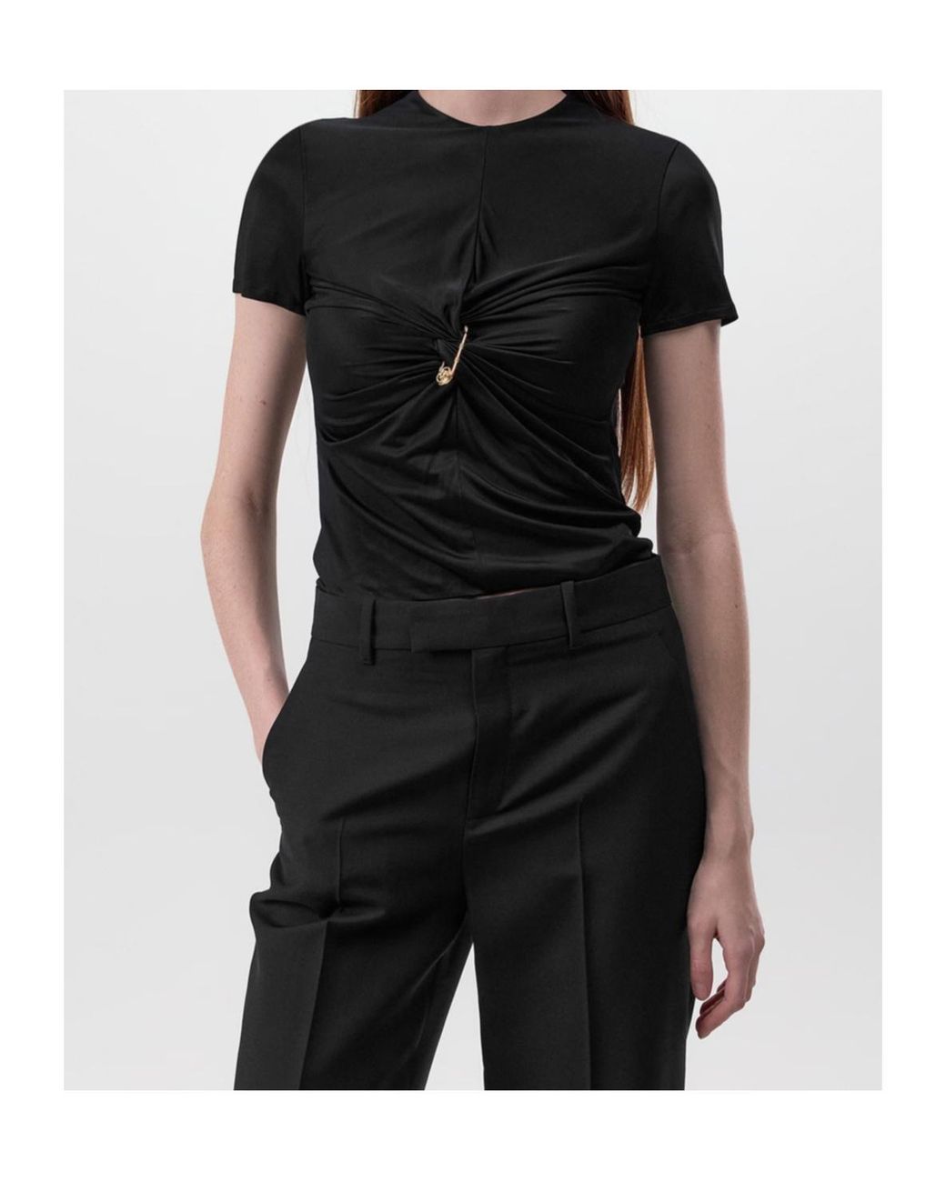 Versace Black Safety Pin Top