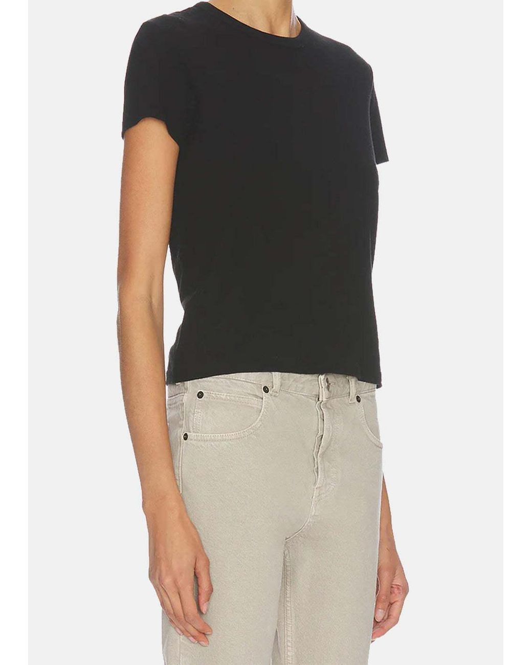 The Row Black Crewneck T-Shirt