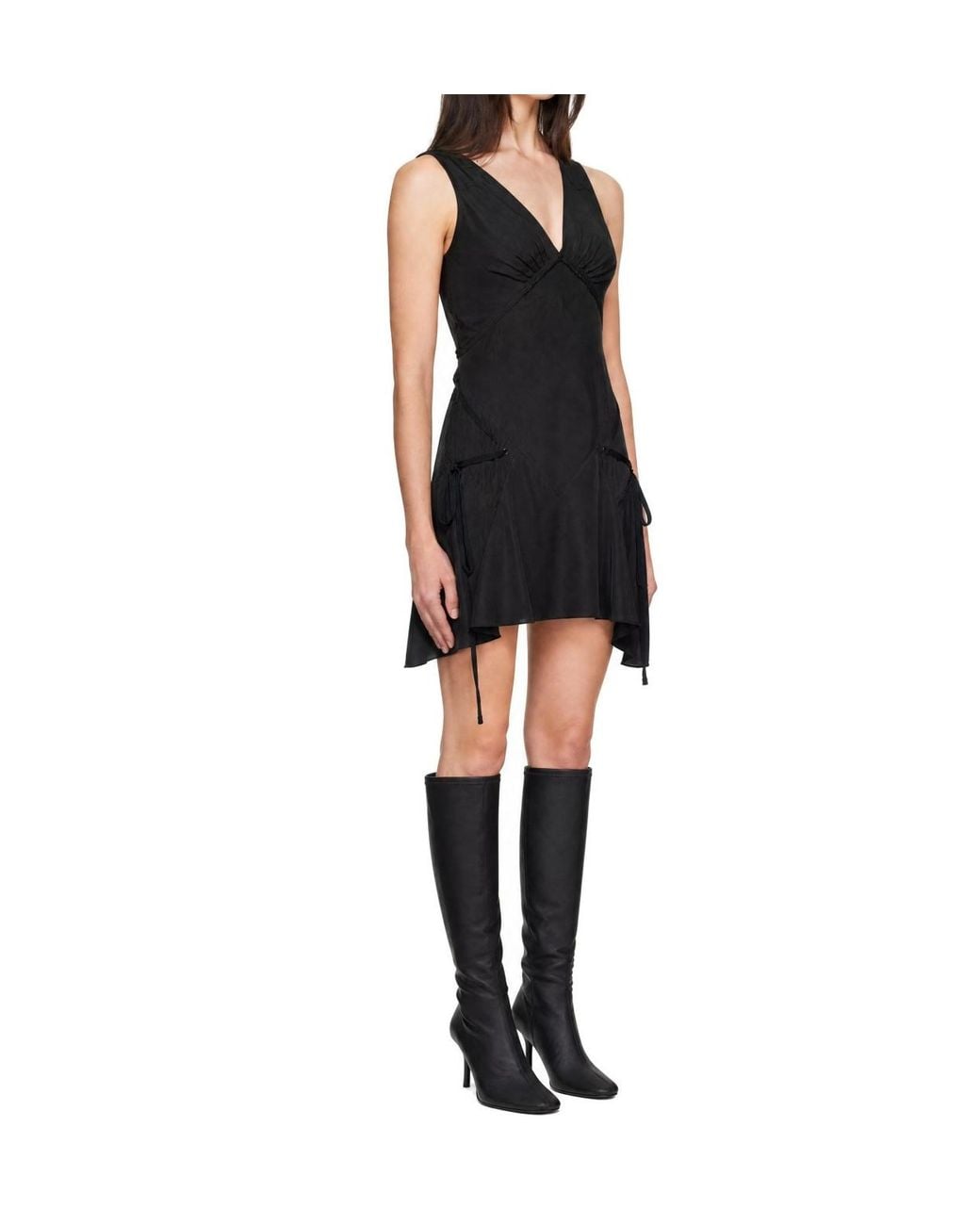 KNWLS Black V-Neck Dress
