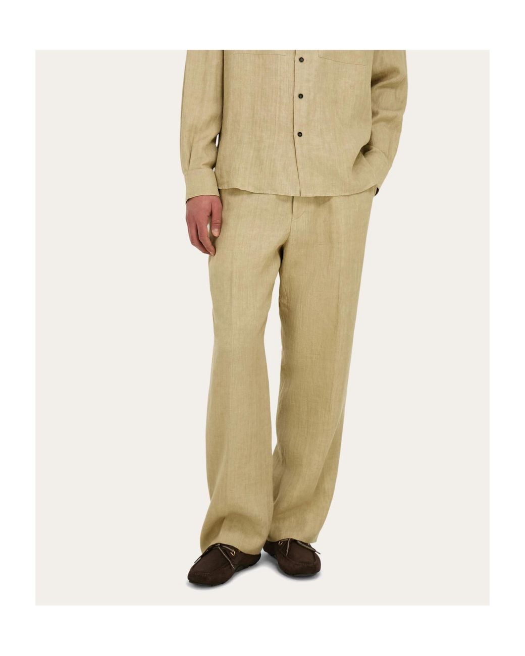 Ferragamo Natural フェラガモ テーラードジョガーパンツ for men