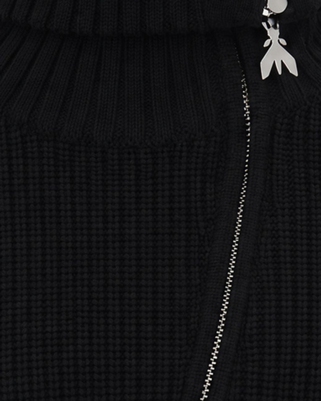 Patrizia Pepe Black Long-Sleeve Zip-Up Sweater