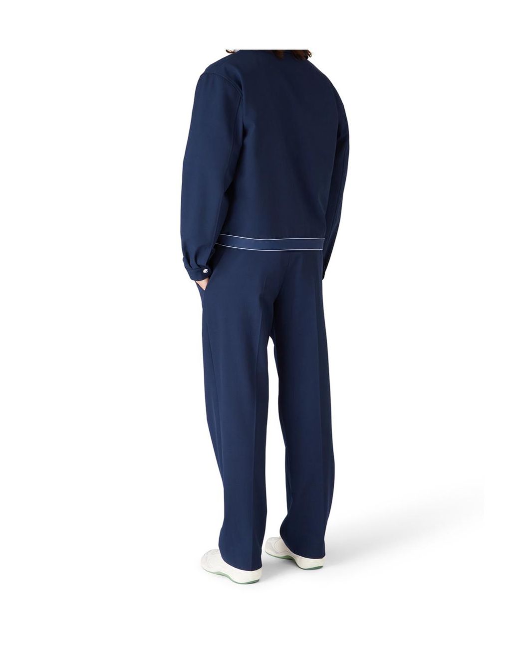 Casablanca Blue Logo Trim Zip-Up Jacket for men