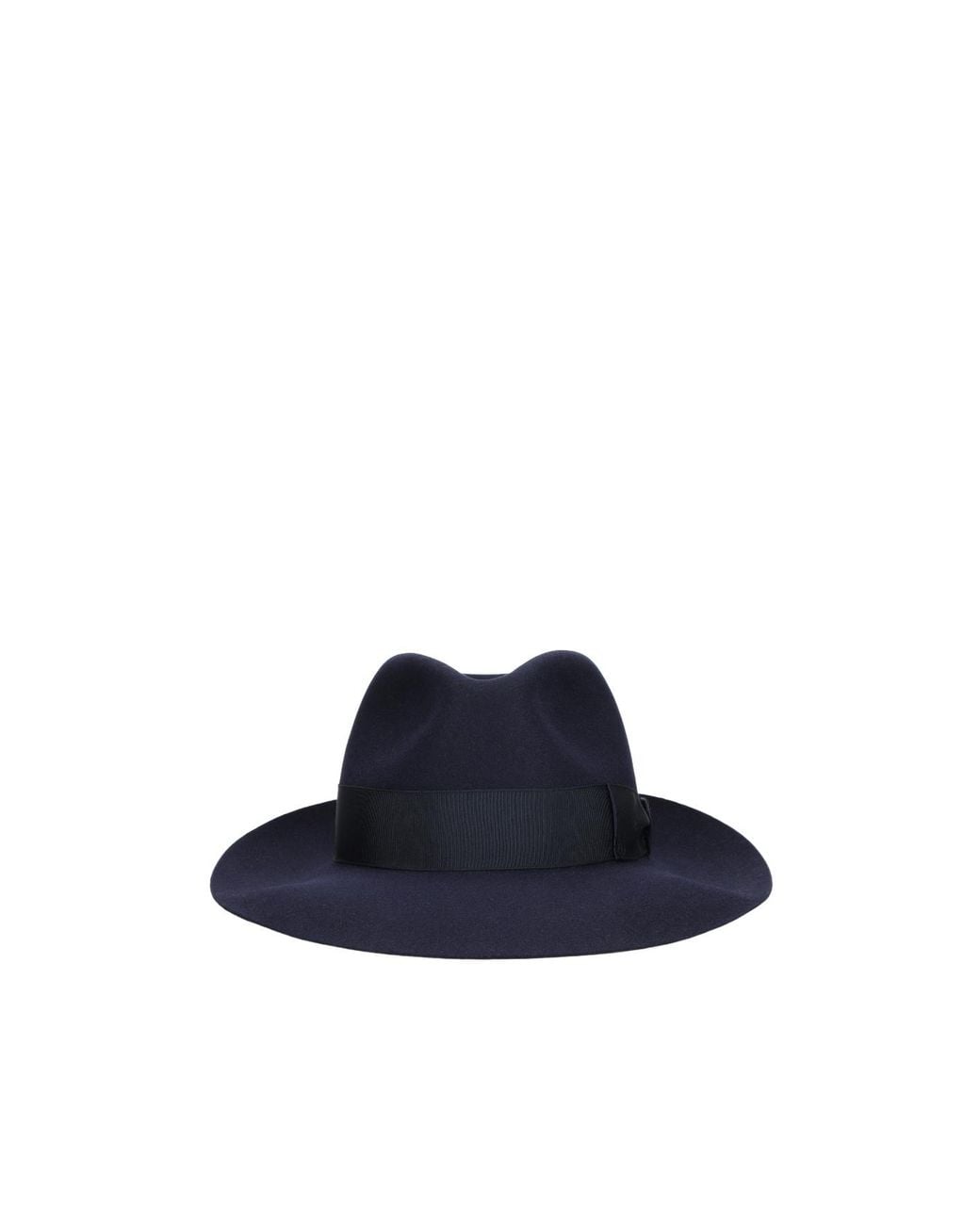 Borsalino Blue Ribbon-Trim Felted Fedora for men