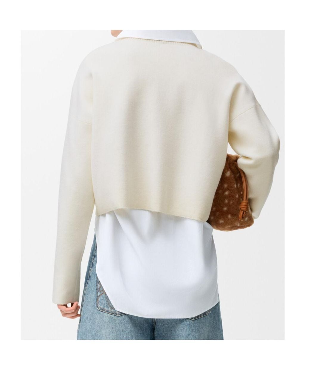 Loewe White Long-Sleeved Knitwear