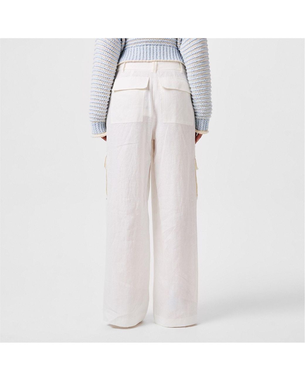 LoveShackFancy White Work Casual Pants