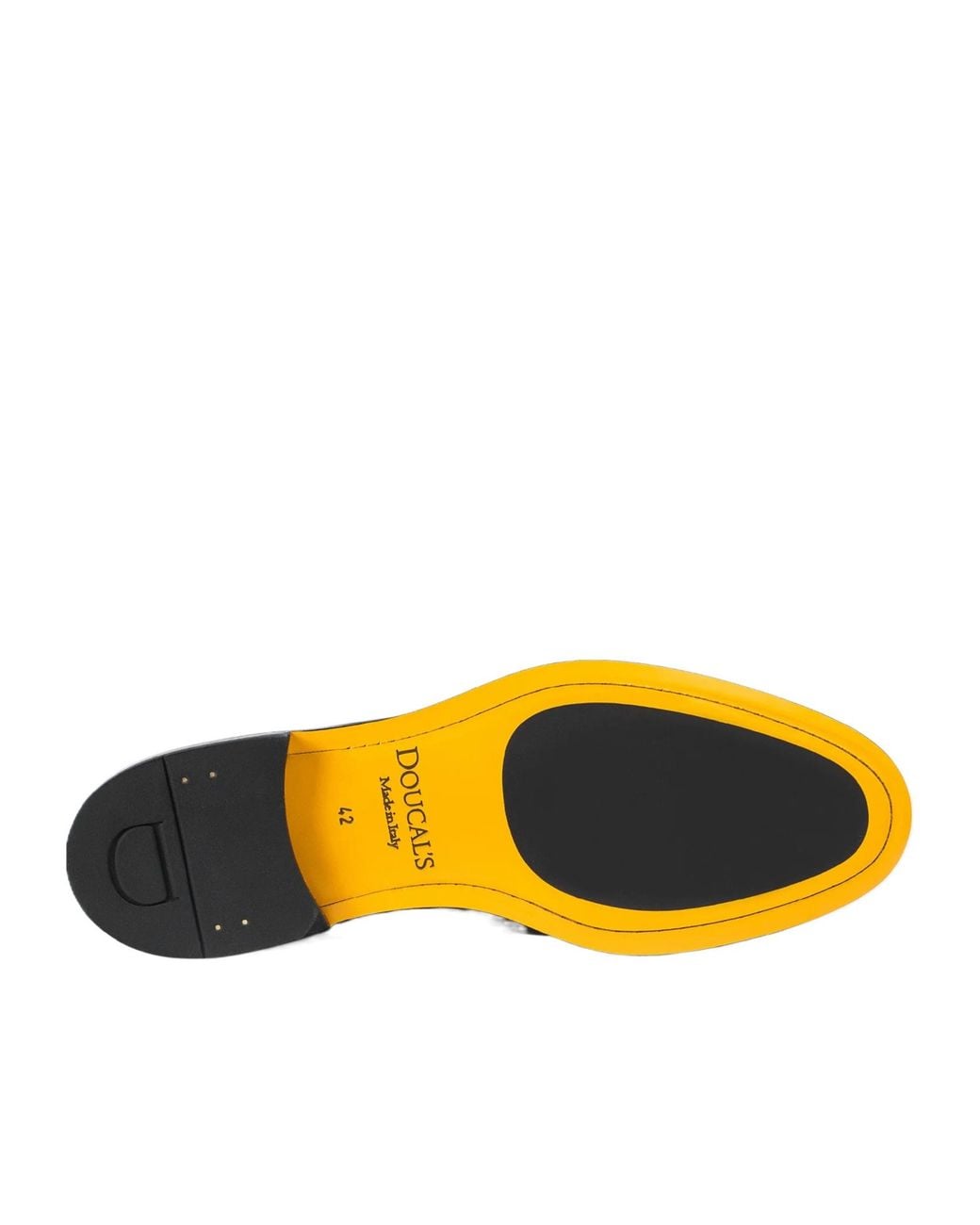 Doucal's Black Almond Toe Tasseled Loafers for men