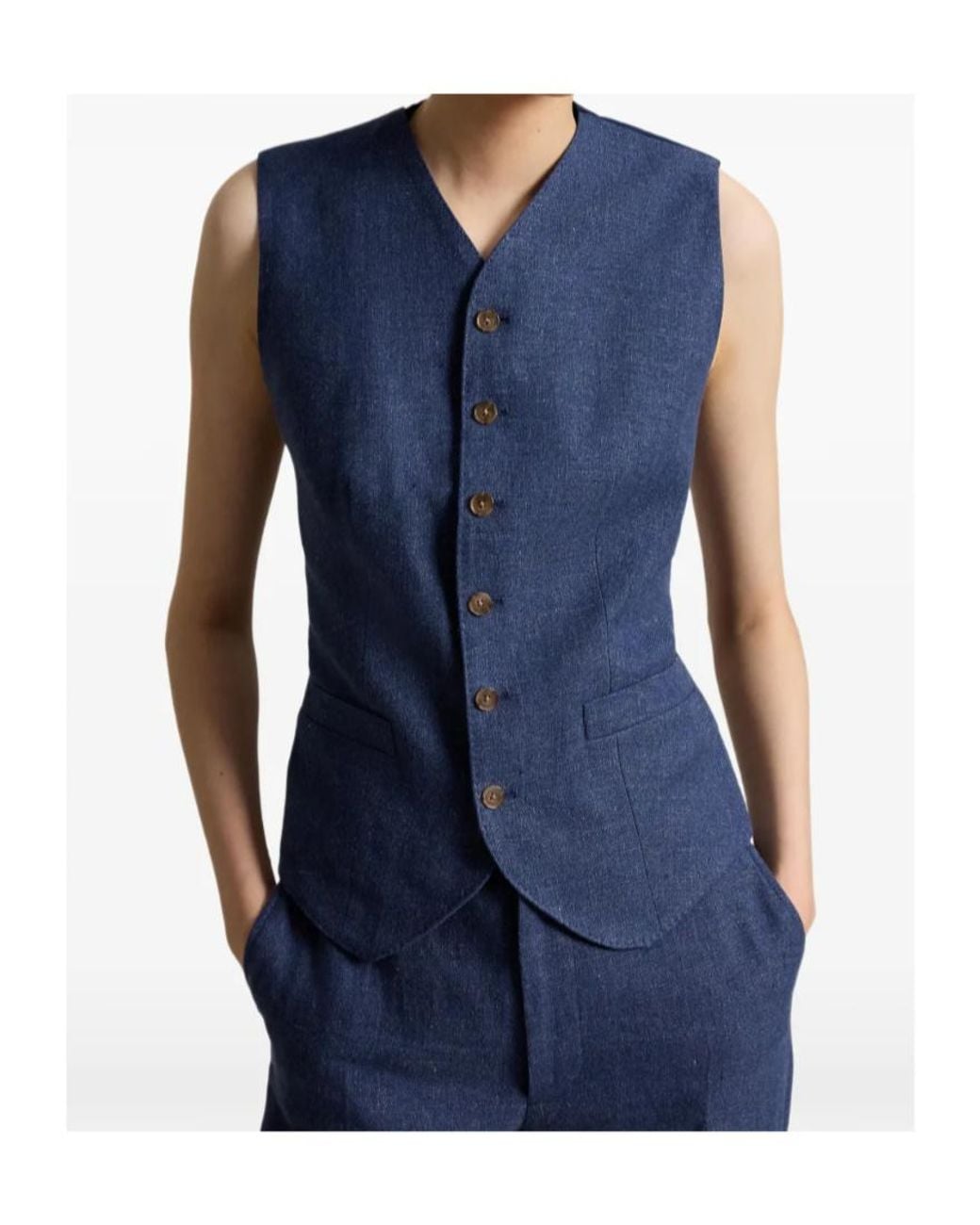 Polo Ralph Lauren Blue Buttoned Vest