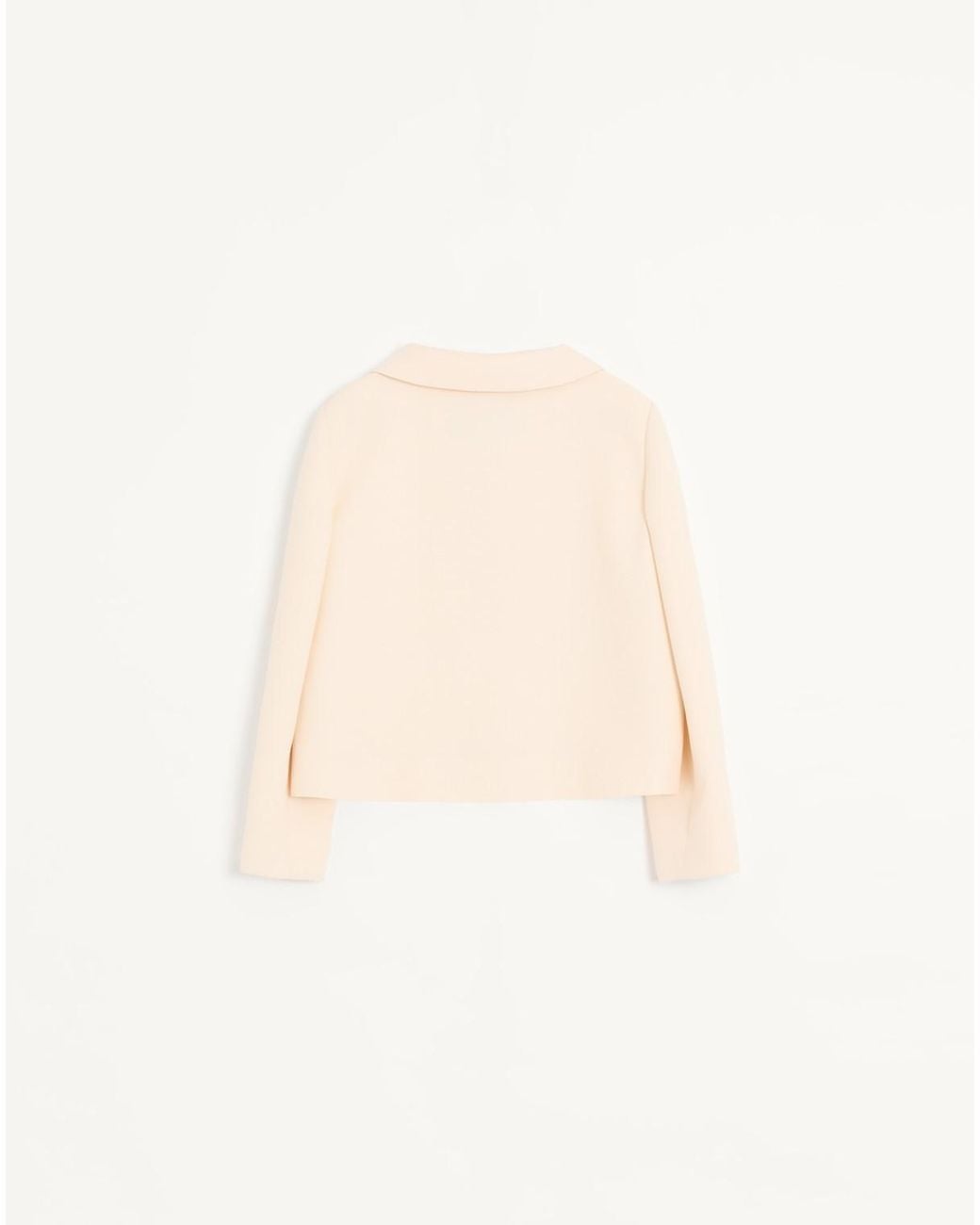 Red Jacket Normal Valentino Wool Long-Sleeve Casual Jacket in White | Lyst