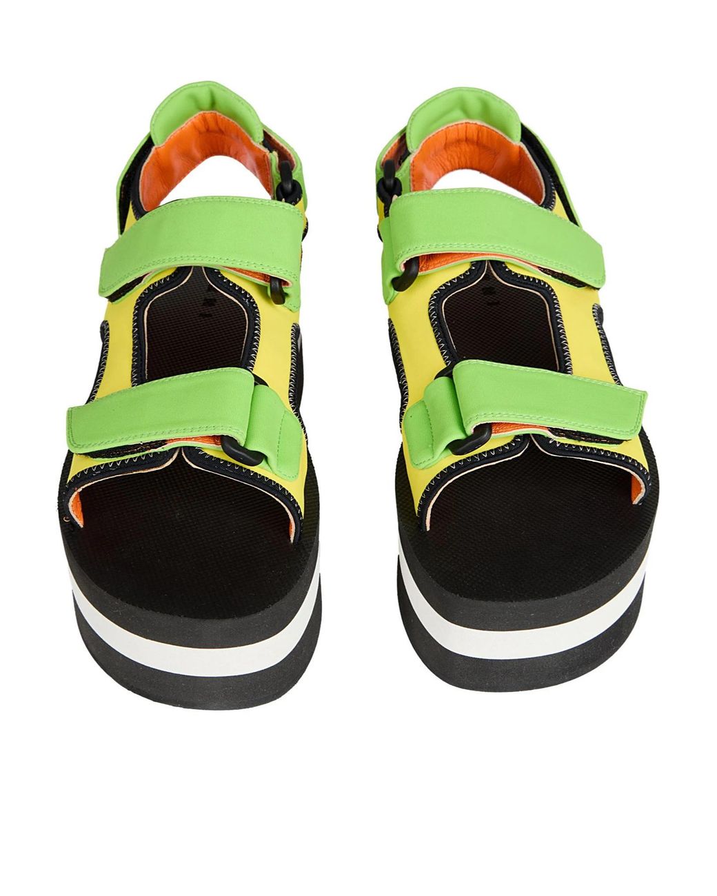 Marni Green Multicolored Thick-Soled Sandals