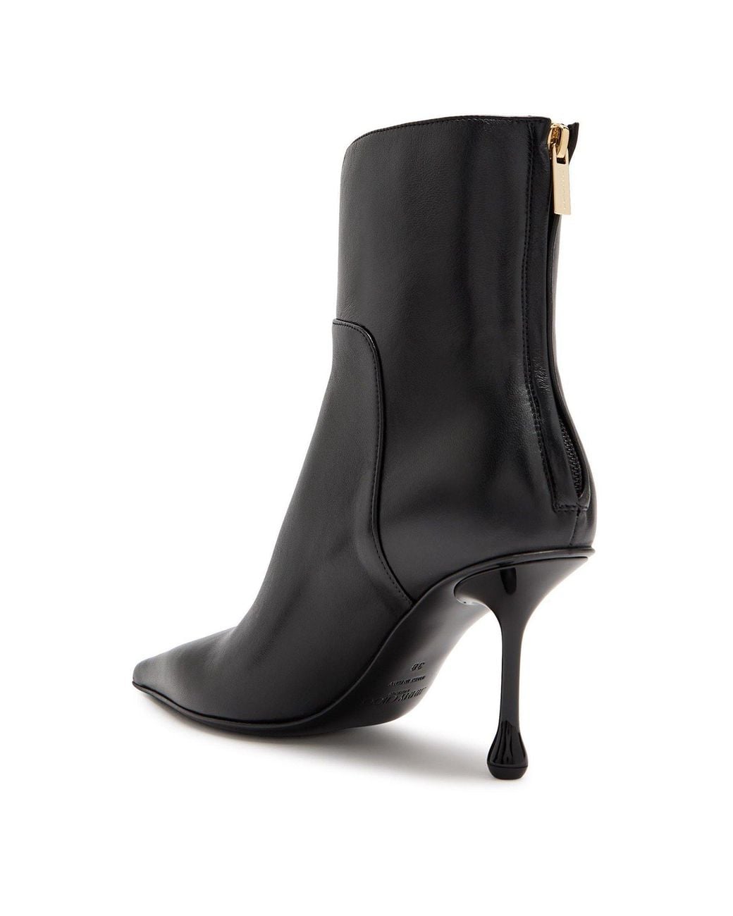 Jimmy Choo Black Leather Heeled Ankle Boots