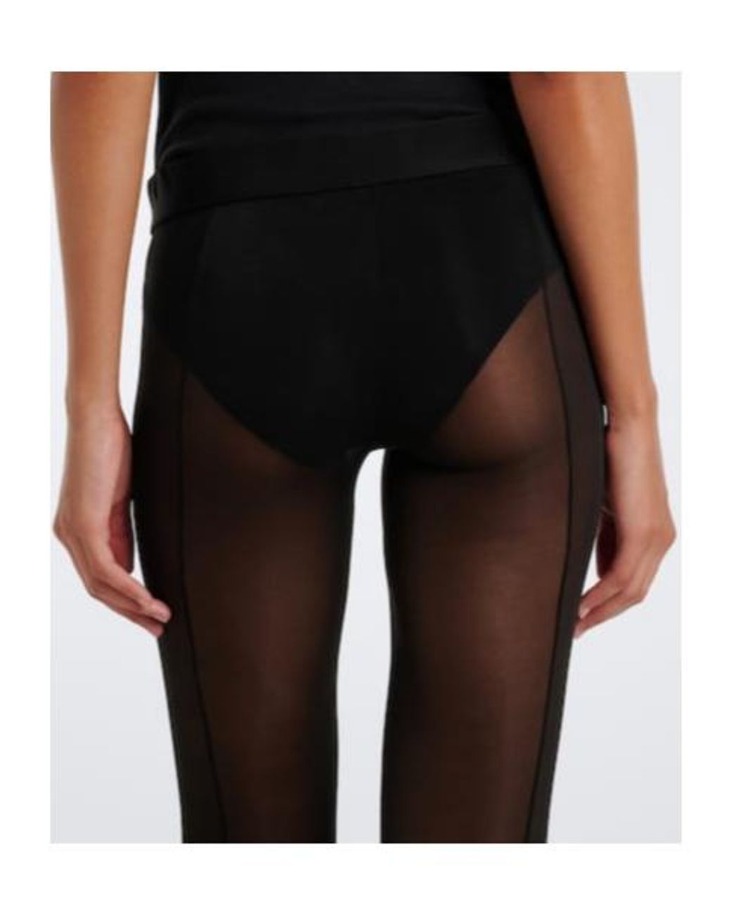 Magda Butrym Black Sheer Capri Pants And Briefs Set