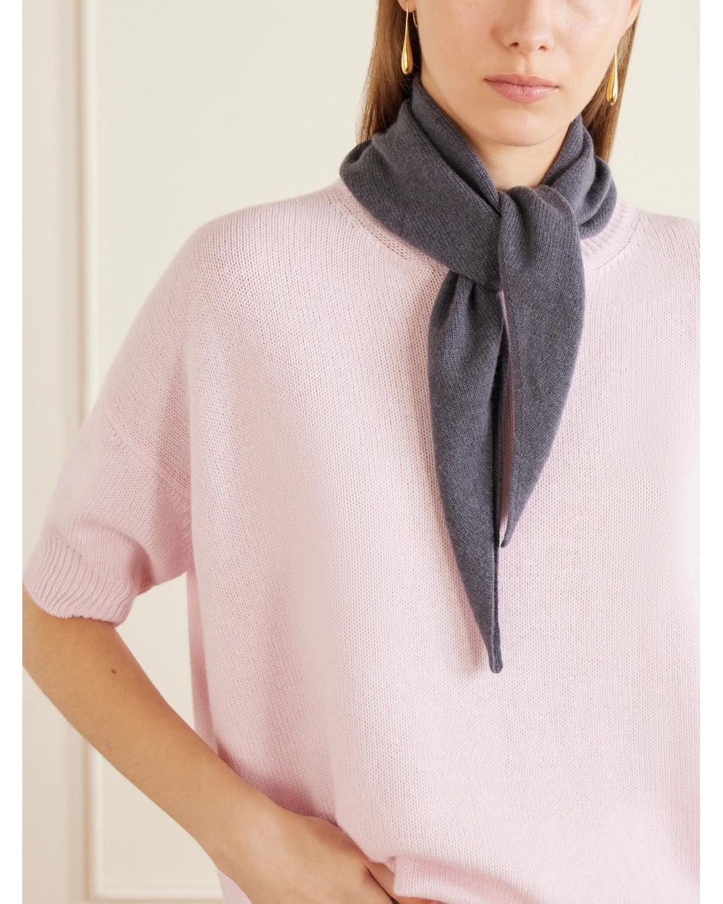 Johnstons Gray Reel Cashmere Scarf