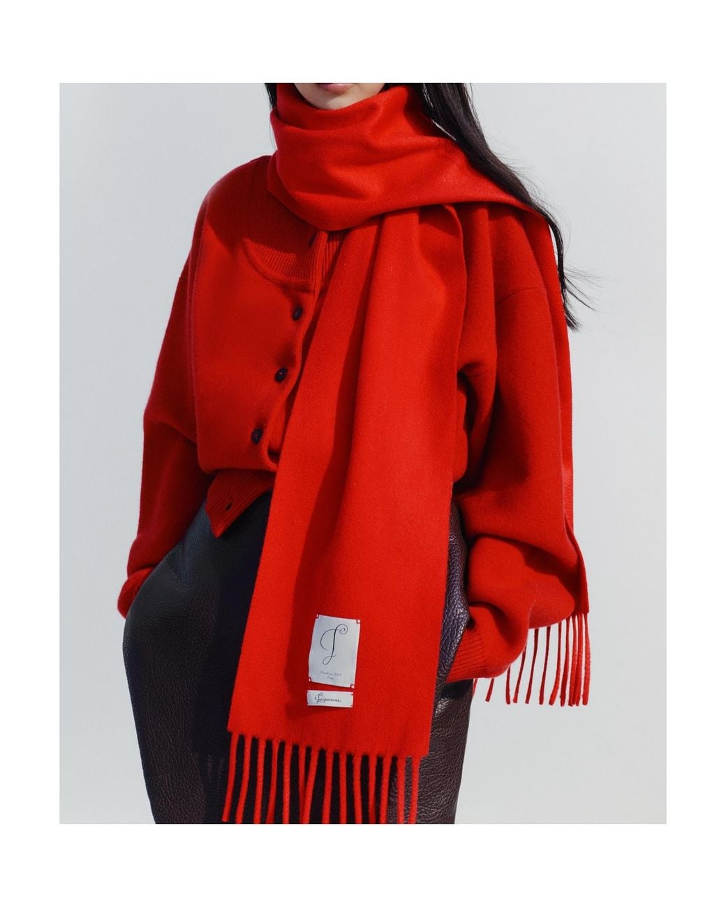 Jacquemus Red The Cavallo Scarf