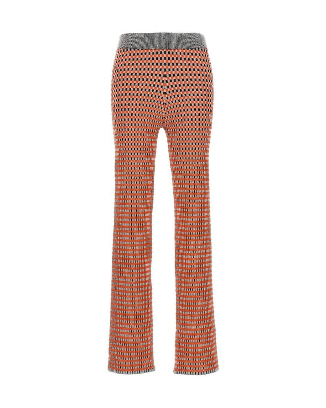 Rabanne Multicolor Check Patterned Slim Fit Trousers