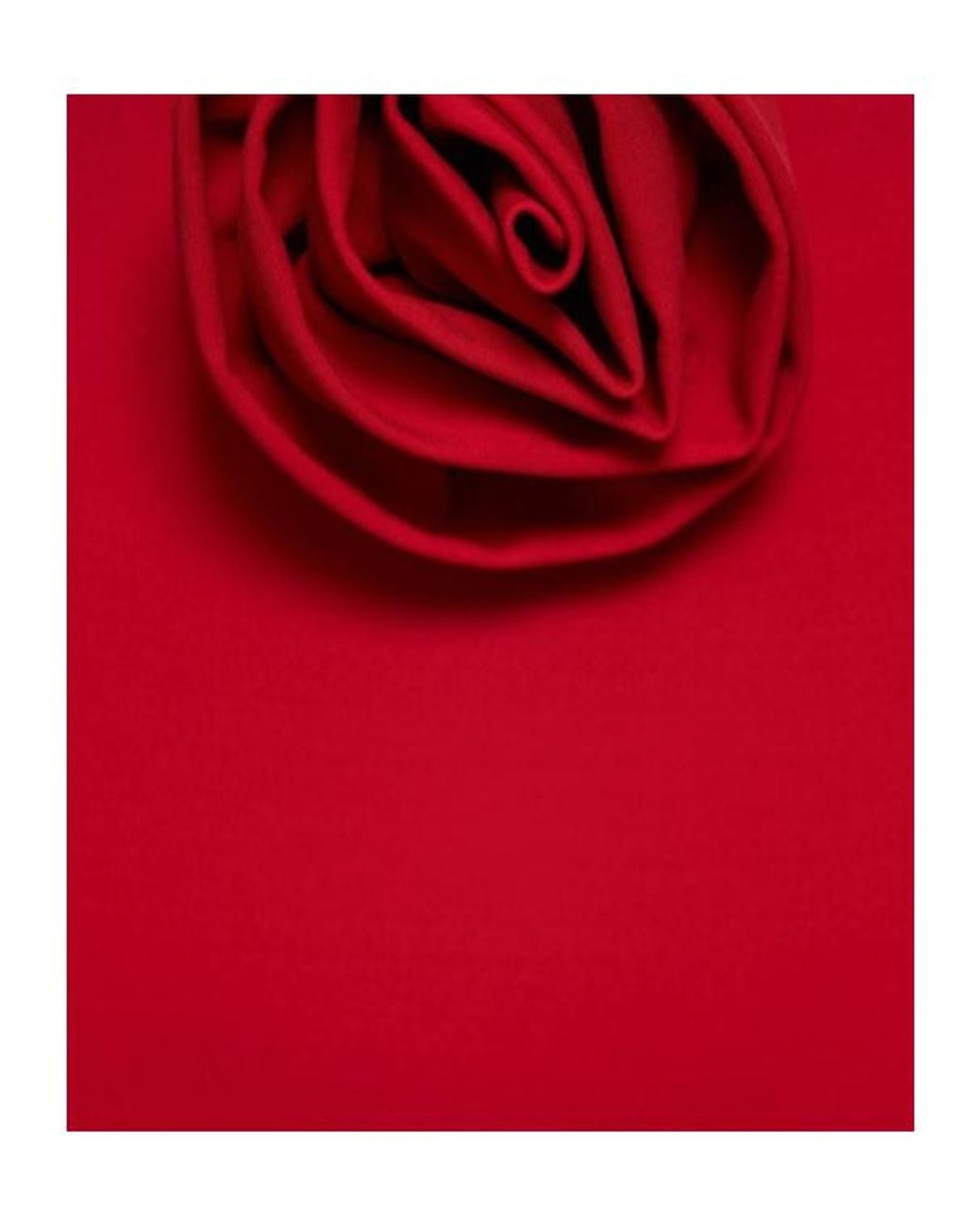 Magda Butrym Red Jersey Cutout Flower Bodysuitfr