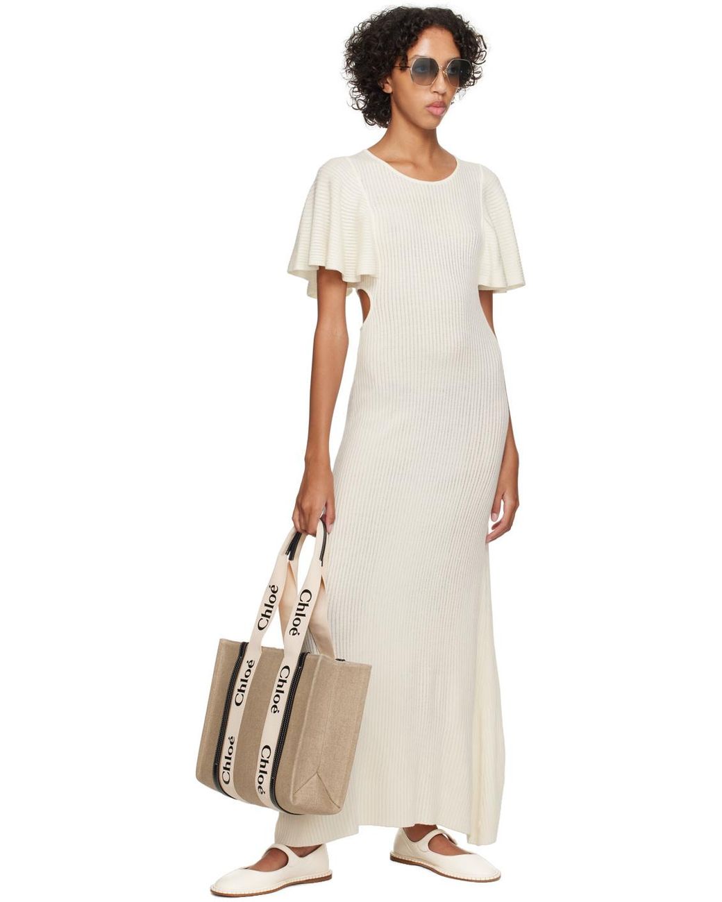 Chloé Natural Woody Tote Bag