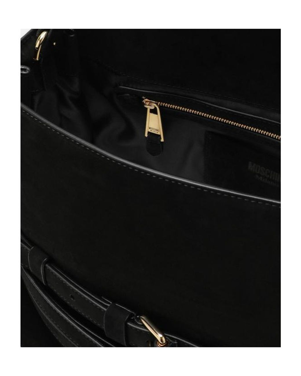 Moschino Black Medium Tie Me Tote Bag