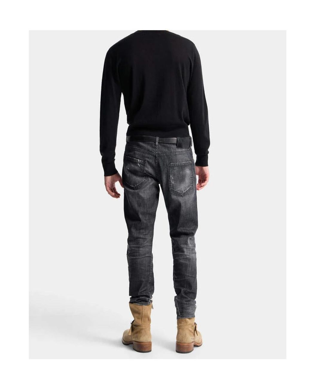 DSquared² Blue Distressed Slim-Fit Jeans for men