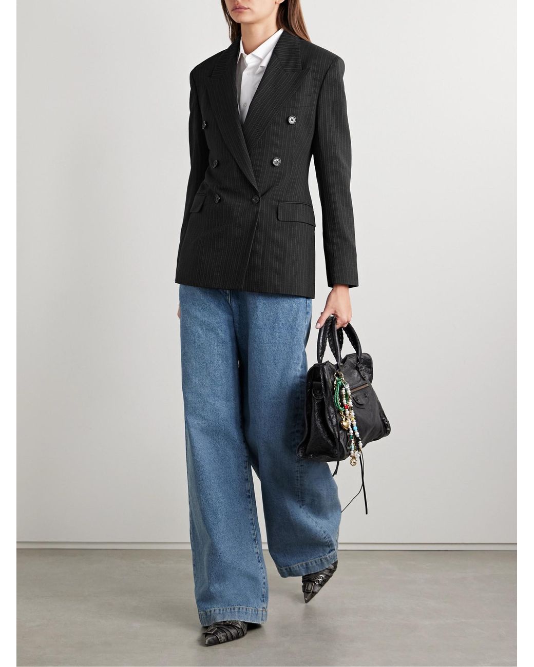 Acne Black Double-Breasted Blazer