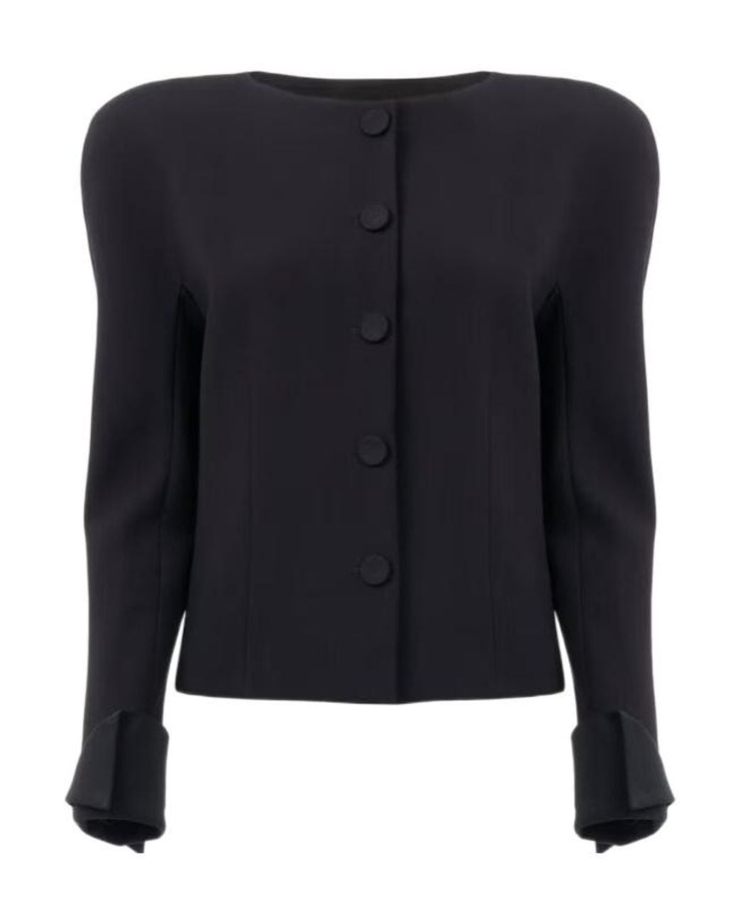 Chloé Blue Chloé Collarless Fitted Jacket