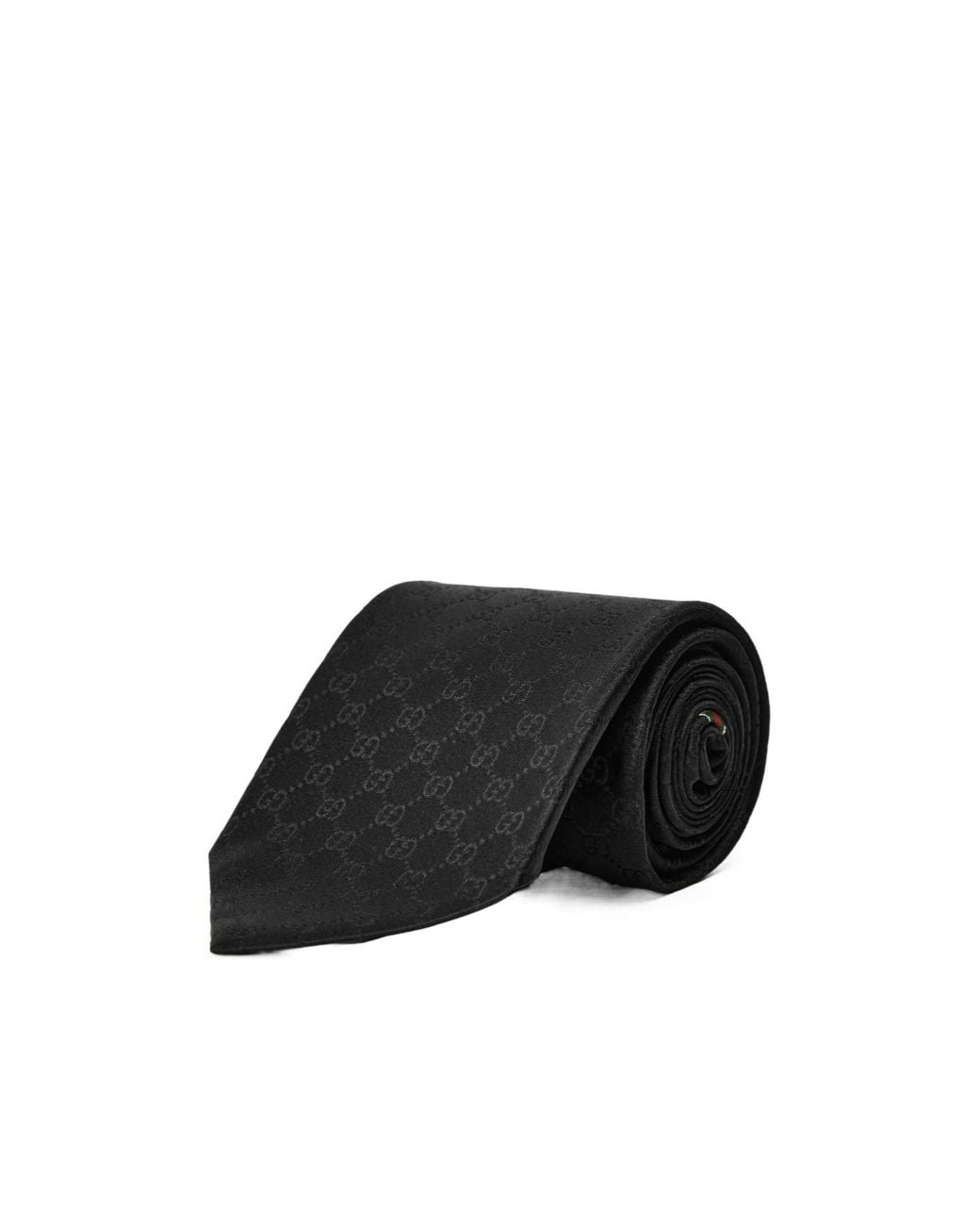 Gucci White Narrow Jacquard Diamond Tie for men