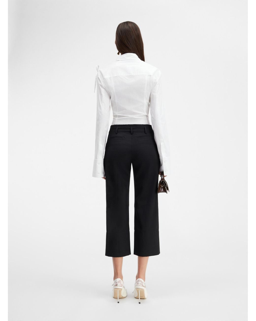 Jacquemus Black Le Pantalon Mid-Rise Cropped Trousers