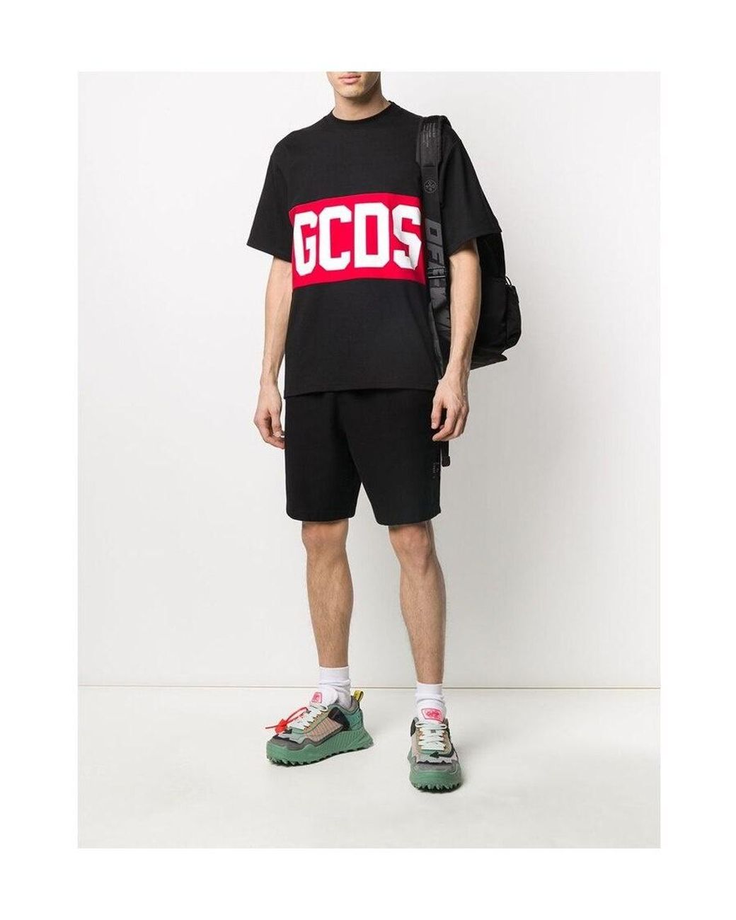 Gcds Red Logo Printed T-Shirt for men