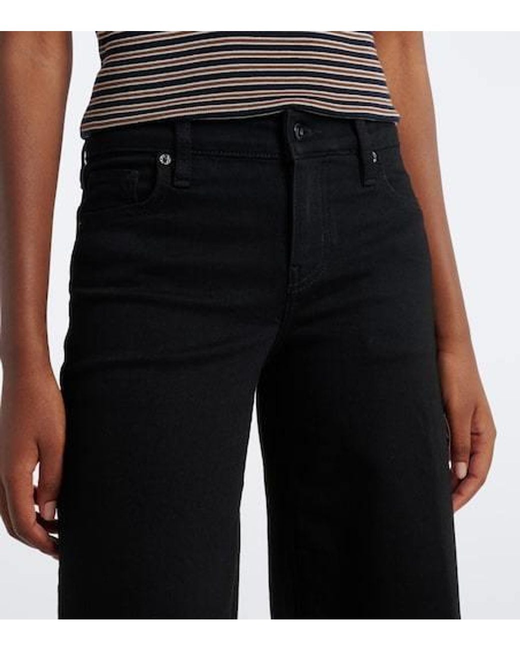 FRAME Black Le Slim Palazzo Wide-Leg Jeans