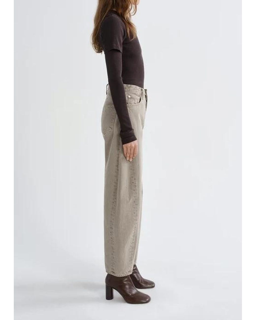Agolde Multicolor Luna Curved-Leg Tapered Jeans