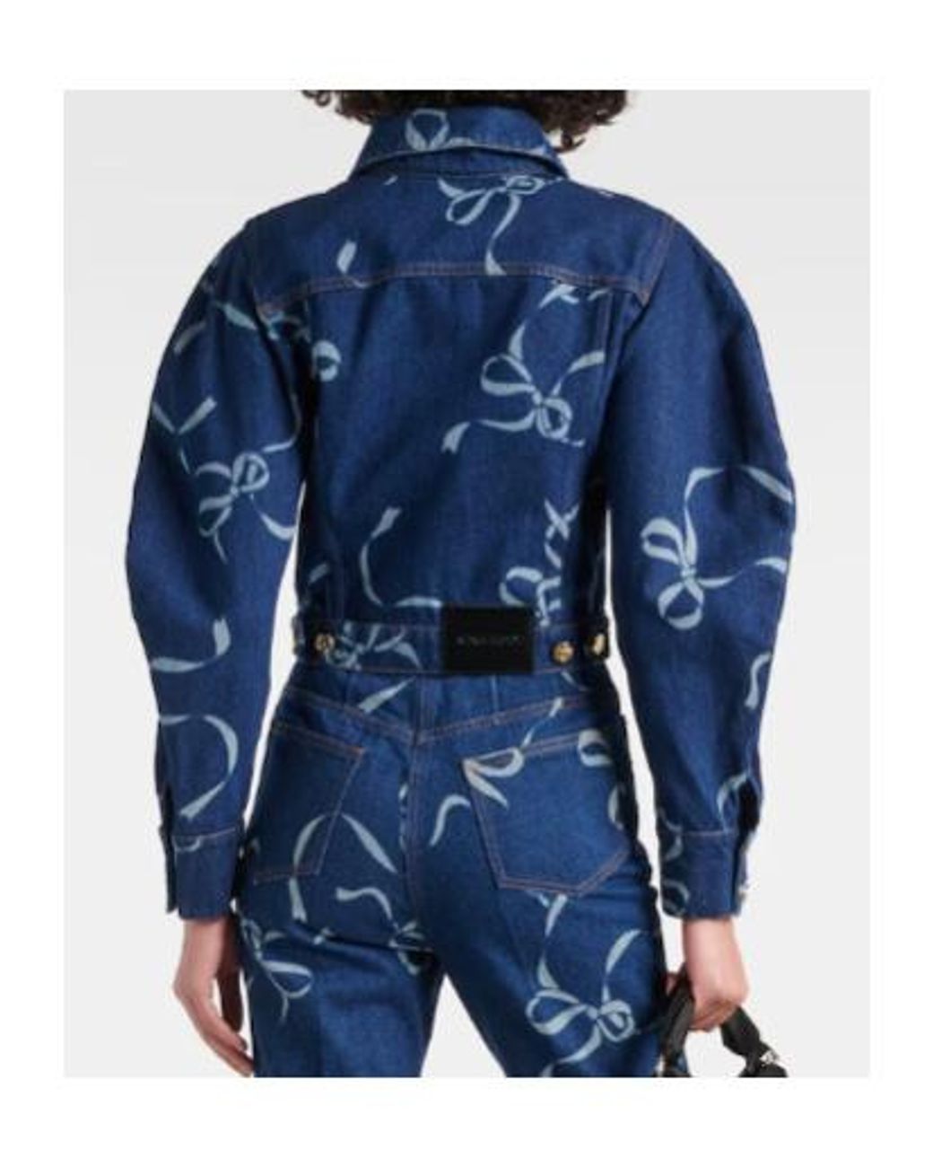 Nina Ricci Blue Printed Denim Jacket