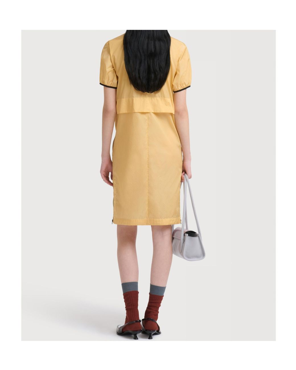 Marni Yellow Ripstop Zip-Front Dress