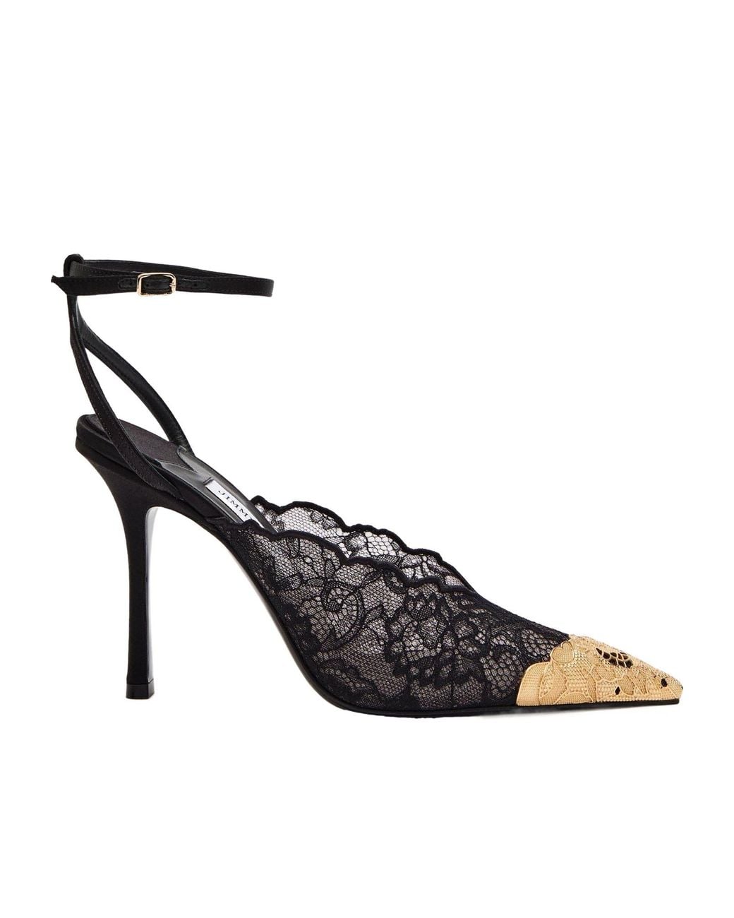 Jimmy Choo Black Satin Stiletto Heels