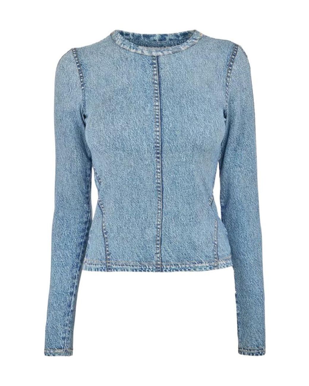 Rag & Bone Blue Long-Sleeve T-Shirt