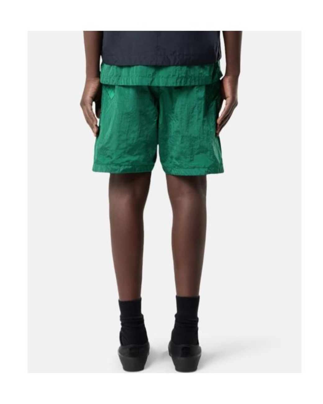 Stone Island Green Logo Patch Bermuda Shorts for men