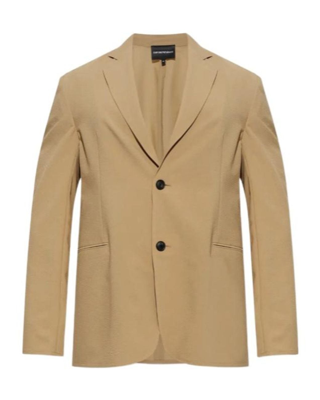 Emporio Armani Natural Single-Breasted Blazer for men