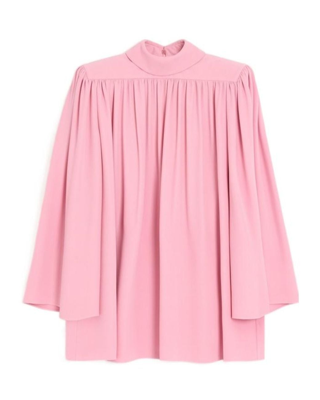 Valentino Pink Cady Couture Pleated Top