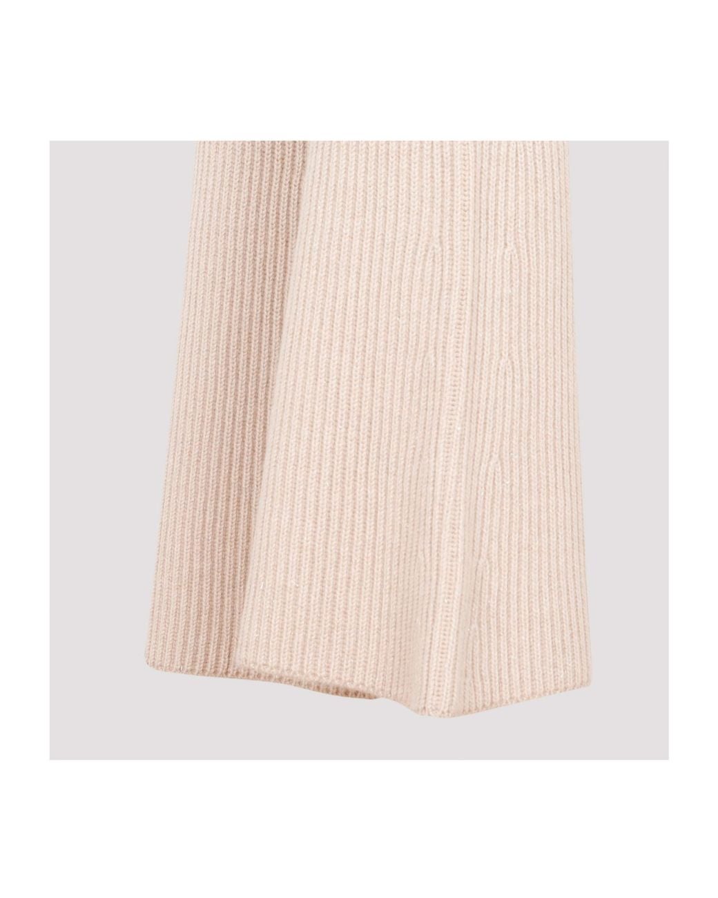 Peserico White Flare Knit Rib Pants