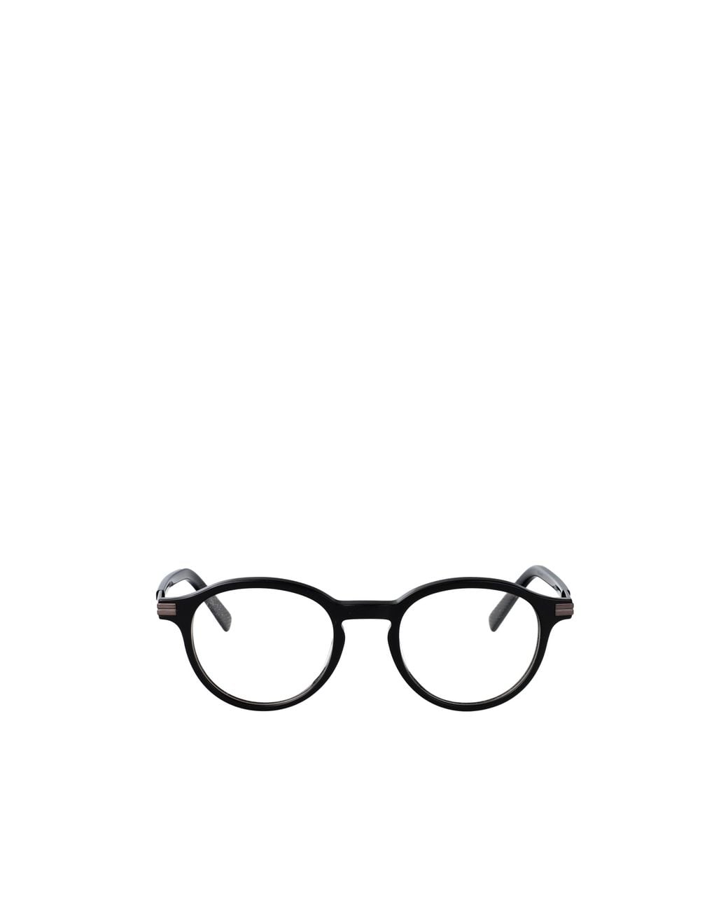 Zegna White Round Frame Glasses for men