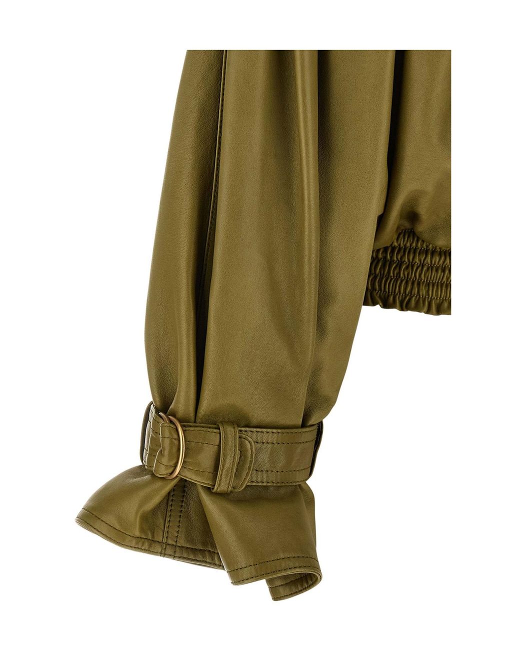 Chloé Green Chloé Gathered Belted Jacket