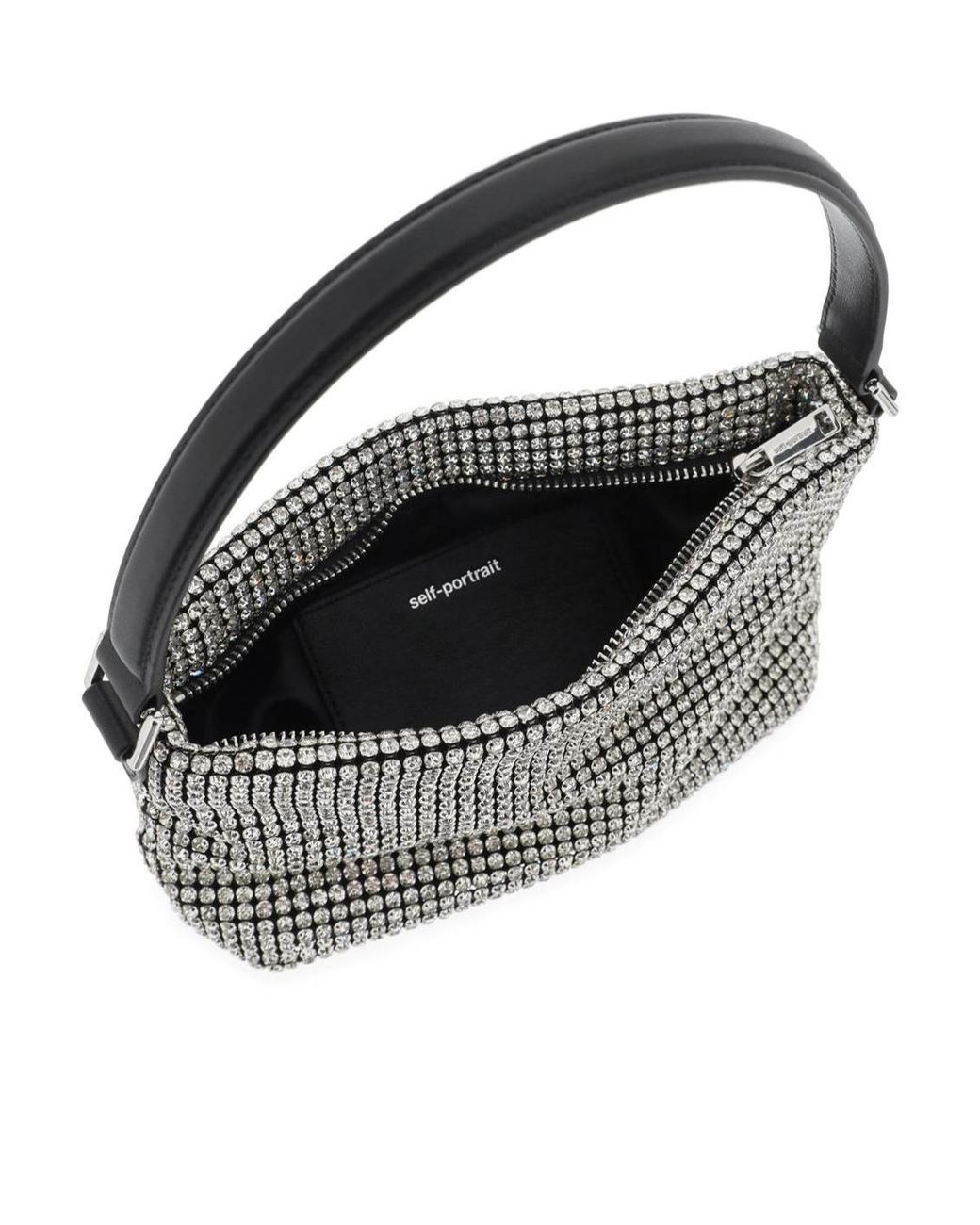 Self-Portrait Multicolor Small Diamante Embellished Zipped Tote Bag