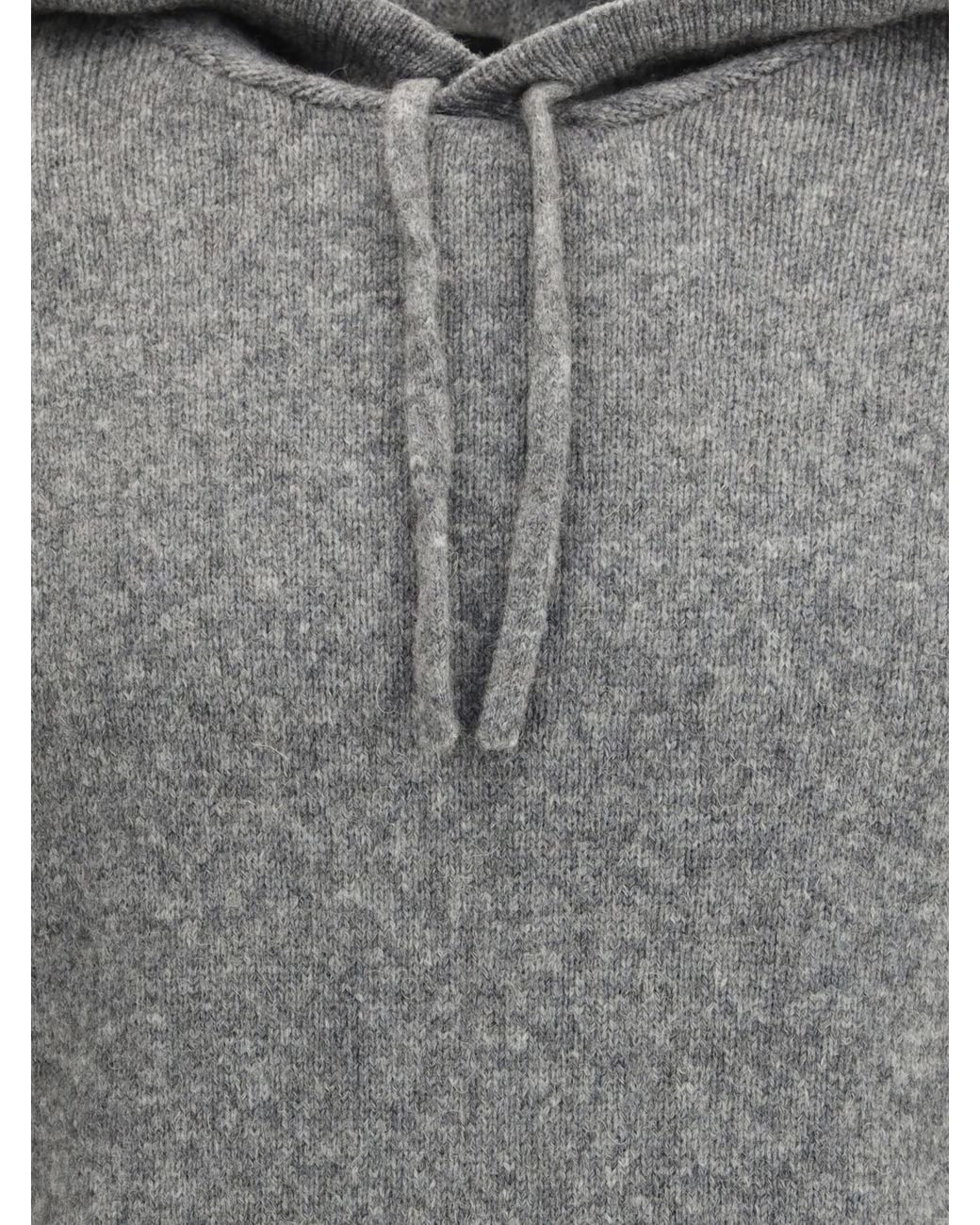 Roberto Collina Gray Hooded Sweater for men