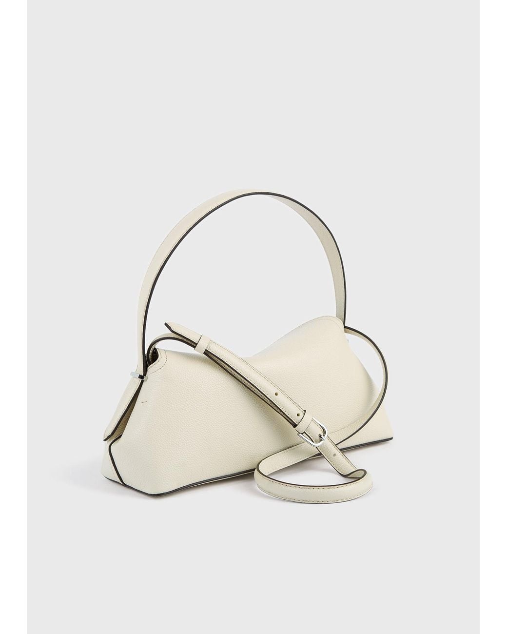 Totême  Natural Totême T-Lock Embroidered Top Handle Bag