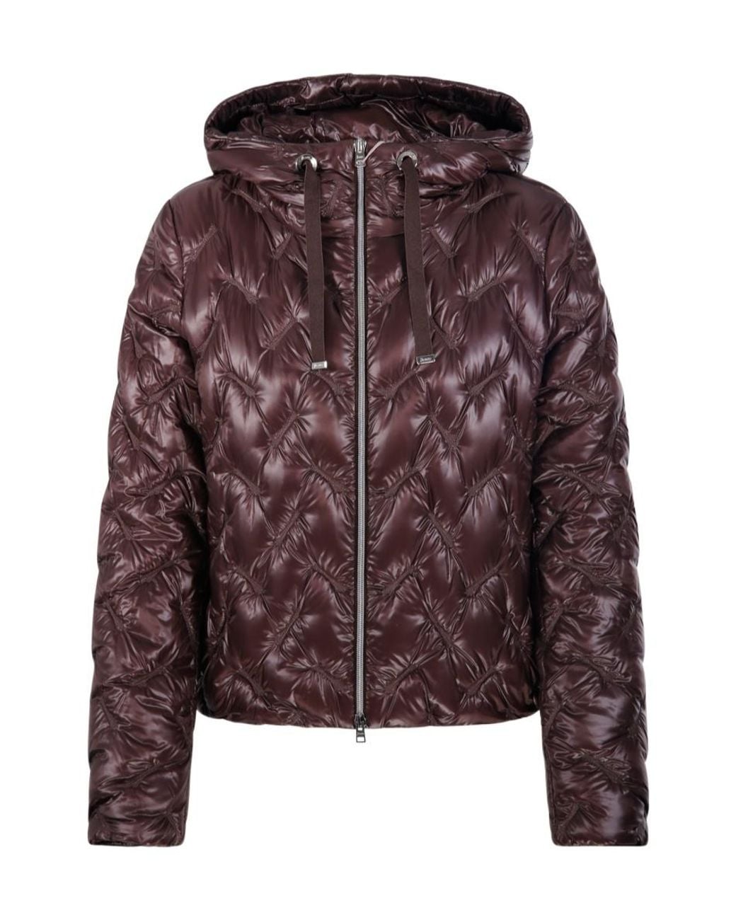 Herno Purple Zip-Up Hooded Jacket